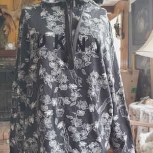 DKNY Monochrome Floral Hoodie